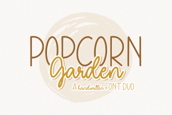 Popcorn Garden Duo: A Handwritten Font for Creative Projects