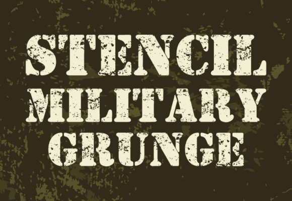 Stencil Military Grunge: The Edgy Display Typeface